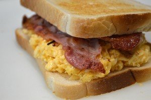 Scrambled Egg and Bacon Toastie